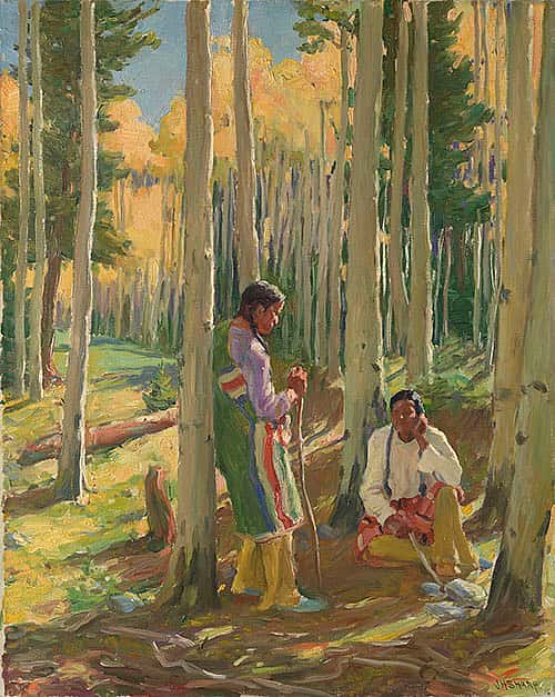 Indian Hunters in the Aspen Forest